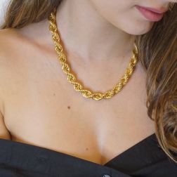 Photo of worn Necklace Rope 45cm x 10mm