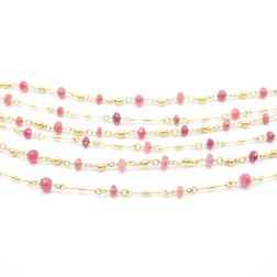 Ruby multi-strand necklace