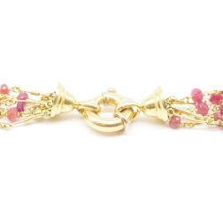 Ruby multi-strand necklace