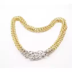 Collana 50cm tubolare due colori grande