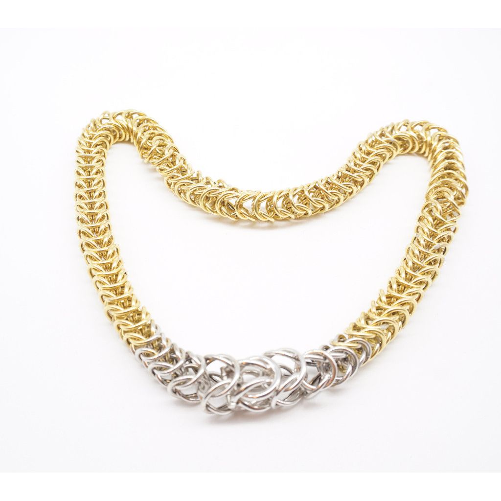 Necklace 50cm tubular two colors large