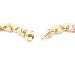 Collana con catena a segmenti stampati satinati