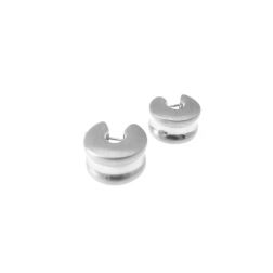 Satin hopps earrings with lucid center