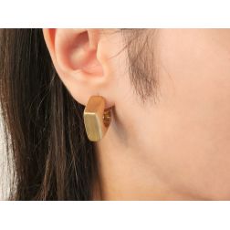 Yellow Gold Pentagon Hoops