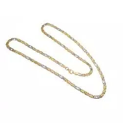 Collana 3+1 pernice & tigre bicolore x 3,5mm
