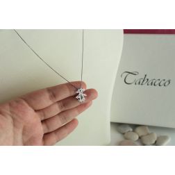 Ciondolo Bimba Oro bianco e Diamanti