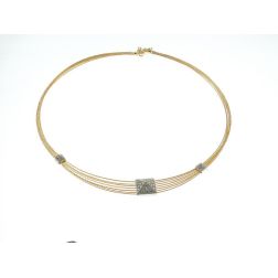 Girocollo Semirigido Più Fili con Zirconi