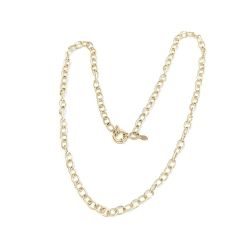 50cm Oval Rolò chain Necklace in yellow gold