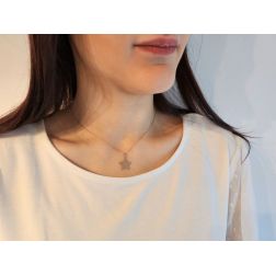 Flat Star Pendant in Rose Gold 0.4mm Thickness