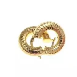 Orecchini Boccole Rigate Piccole Oro Giallo 18kt