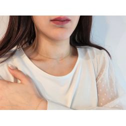 Bracciale Rolò Rigata foto indossata con collana