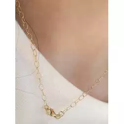 Collana Girocollo Rolò Rigata foto indossata chiusura