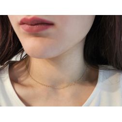 Photo of worn Rolò Striped Necklace