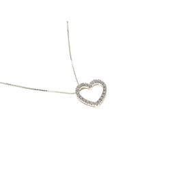 Collana con Ciondolo Cuore forato e Diamanti
