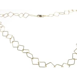Collana Lunga 90cm Catena a Rombi in oro giallo 18kt