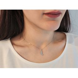 Pendant Foot White Gold