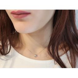 Photo of worn Necklace with Light Point Heart Pendant