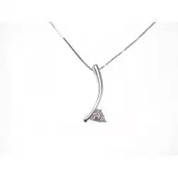 Collana con Ciondolo a Freccia 3 Diamanti