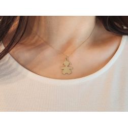 Photo of worn Yellow Gold Medium Size Girl Pendant