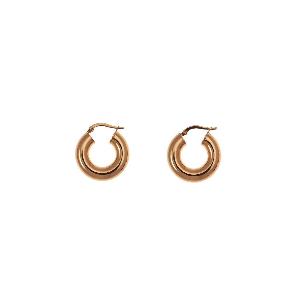 2,10cm x 5.8mm Polished Tubular Hoops in yellow gold