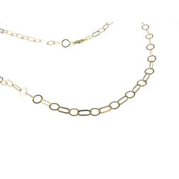 Oval and circle Chain Necklace