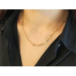 Collana girocollo Catena Ovale e Tondo foto indossata