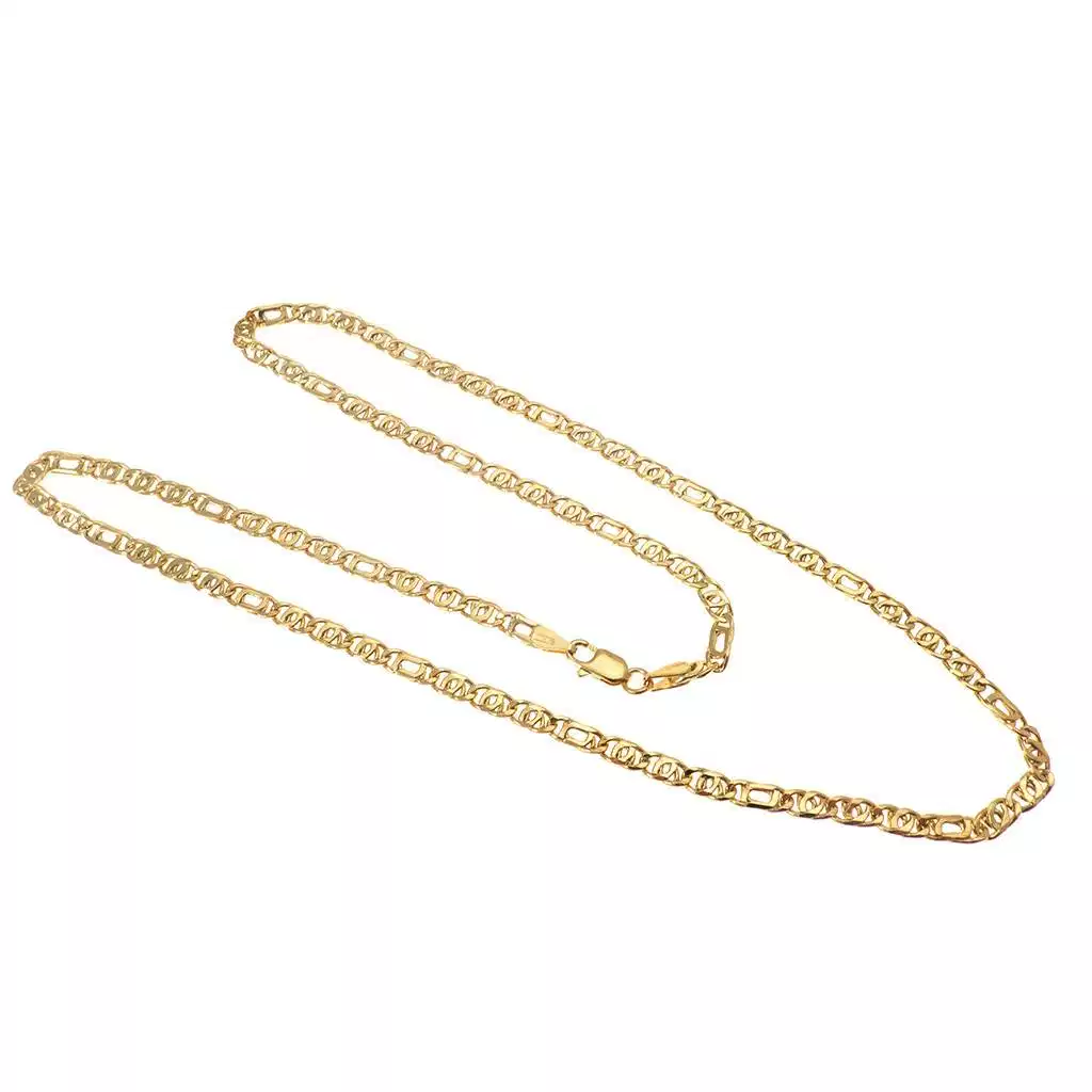 Faceted Figaro link Necklace 50cm x 3.6mm