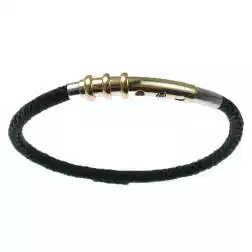 Bracciale Caucciù Targa Tubolare Tre Colori