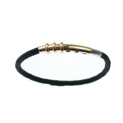 Bracciale Caucciù Targa Tubolare Tre Colori