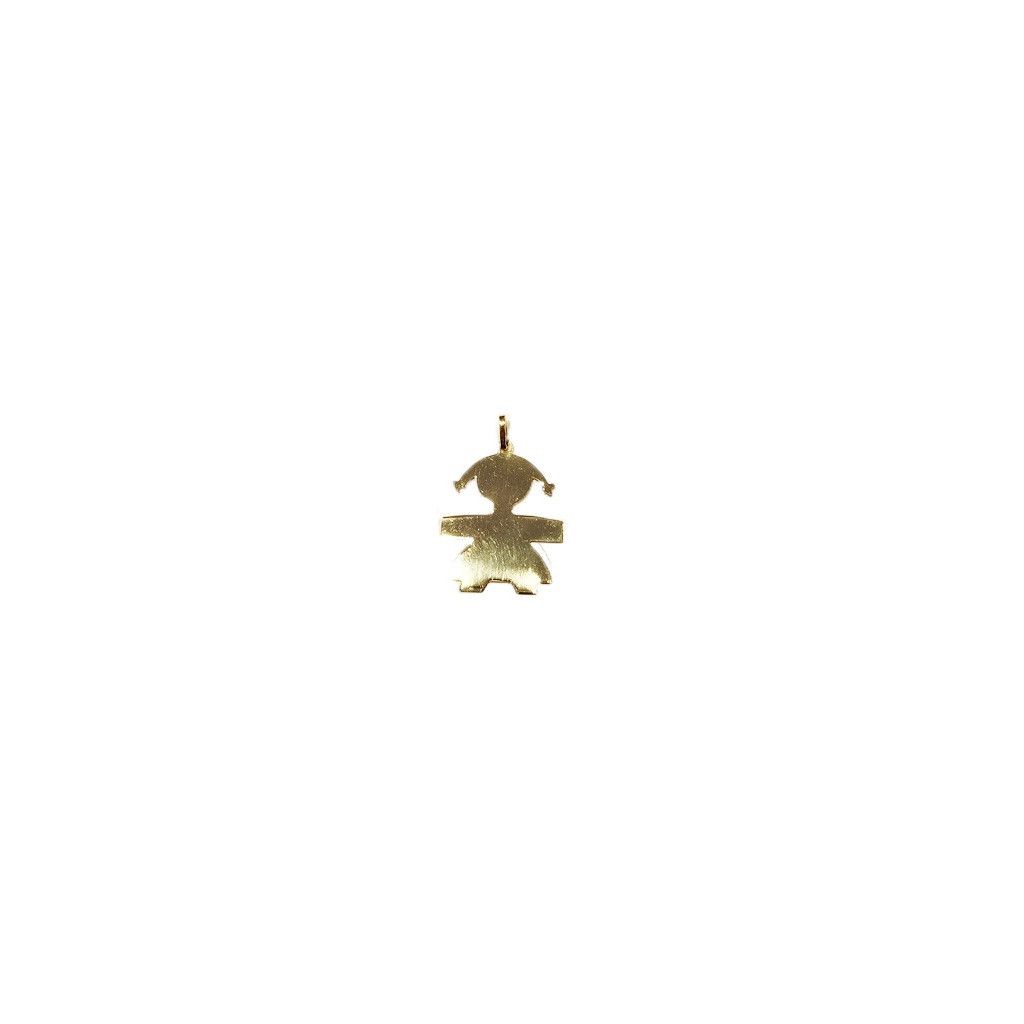 Yellow Gold Big Size Girl Pendant