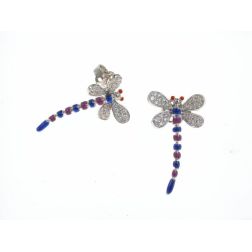 Blue e Purple Dragonfly Earrings