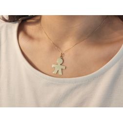 Photo of worn Yellow Gold Big Child Pendant