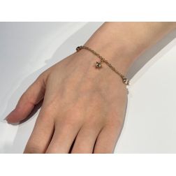 Bracciale 7 ciondoli 3 Stelle 2 Cuori 2 Lune in Tre Colori foto indossata