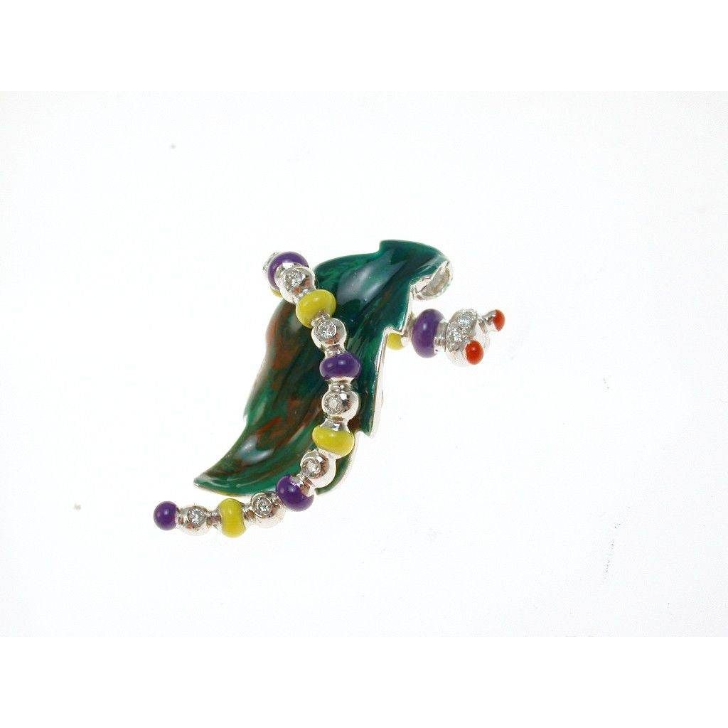 Caterpillar on leaf Pendant