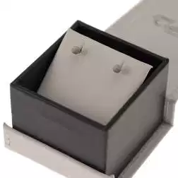 Orecchini Sfera 4mm Sabbiati in Oro Bianco