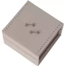 Orecchini Sfera 4mm Sabbiati in Oro Bianco