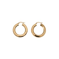 Polished Octagonal Cane Hoops 3.10cm x 5.30mm