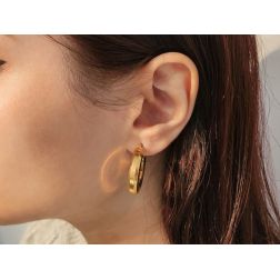Polished Octagonal Cane Hoops 2.60cm x 5.30mm