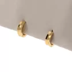 Boccole a lobo Tonde Incavate Oro Giallo
