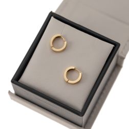 Yellow Gold Hollowed Round Lobe Hoops