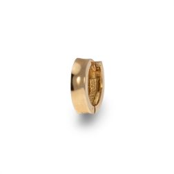 Yellow Gold Hollowed Round Lobe Hoops