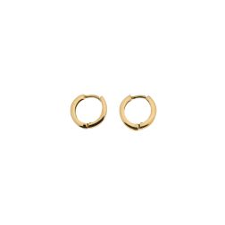 Yellow Gold Hollowed Round Lobe Hoops