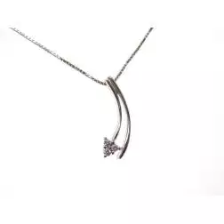 Collana Girocollo Freccia Doppio Filo con Diamanti