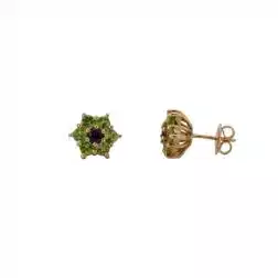 Orecchini Fiori Peridoto e Ametista