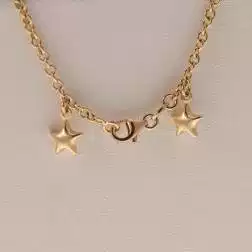 Bracciale 7 ciondoli 4 Lune 2 Stelle 1 Cuore in Tre Colori chiusura