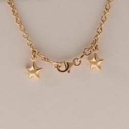 Bracelet 7 pendants 4 Moons 2 Stars 1 Heart in Three Colors