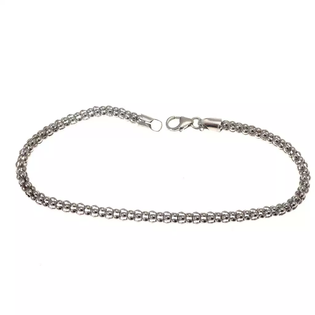 Bracelet "coreana" chain in white gold