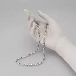 Collana Girocollo 45cm Tubolare Spirale Oro Bianco