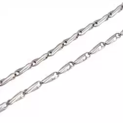 Collana Girocollo 45cm Tubolare Spirale Oro Bianco