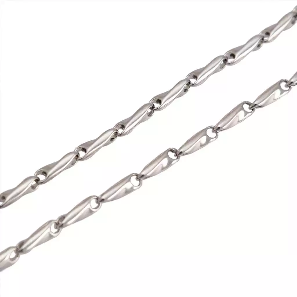 Collana Girocollo 45cm Tubolare Spirale Oro Bianco